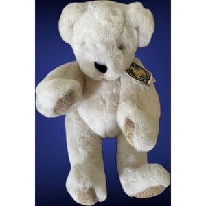 Vermont Teddy Bear Company 17" White Bear Rare Vintage 1992 W/Original Tag